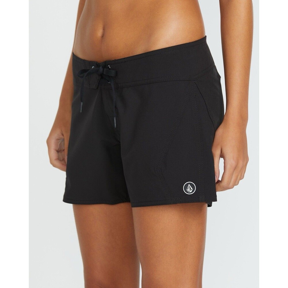 VOLCOM Simply Solid 5 Women's ECO True Sport Boardshorts Beach Gym Black Size 11